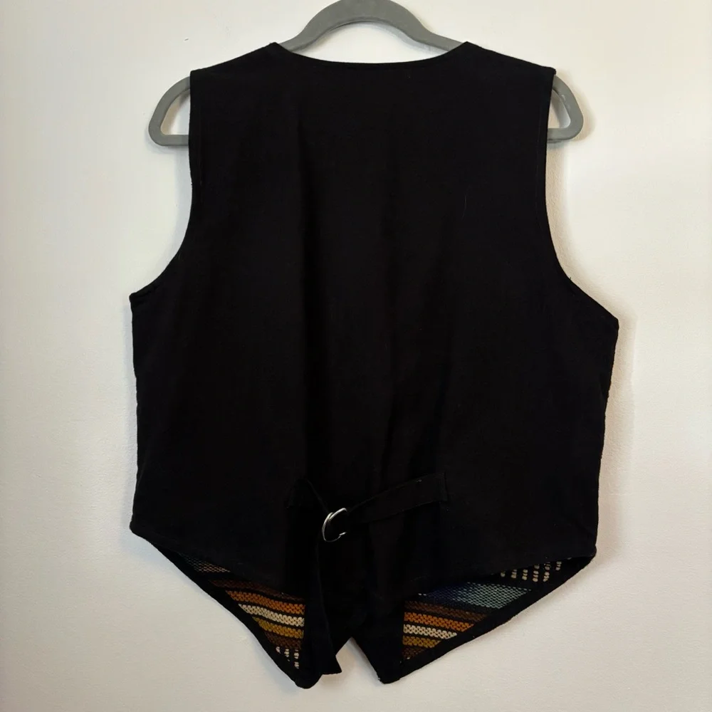 Vintage Jane Ashley western tapestry vest medium 100% cotton - Picture 7 of 13